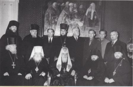 Делегация РПЦ перед отъездом на Ближний Восток. Декабрь 1960 г.