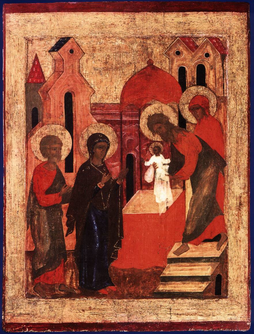 Икона Сретение. 16 век